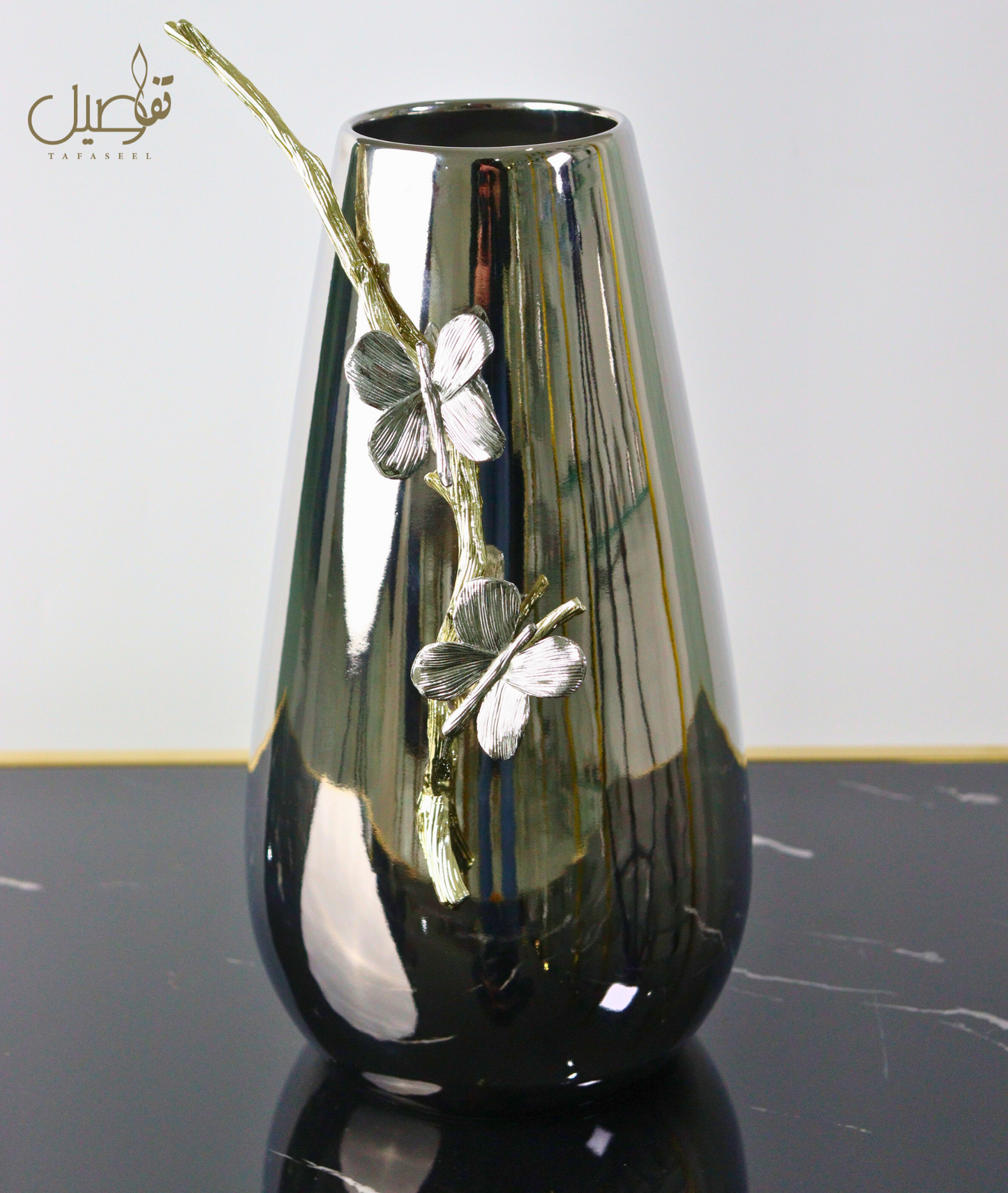 Vase à fleurs en acier inoxydable