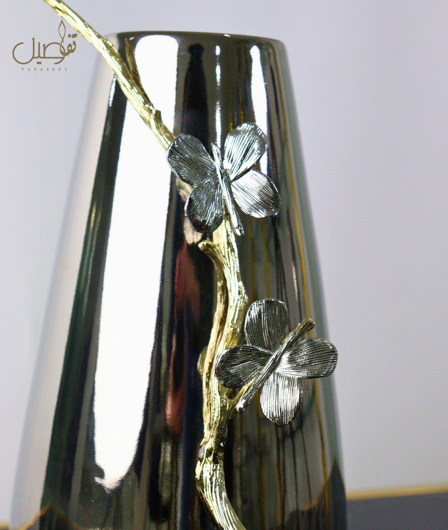 Vase à fleurs en acier inoxydable