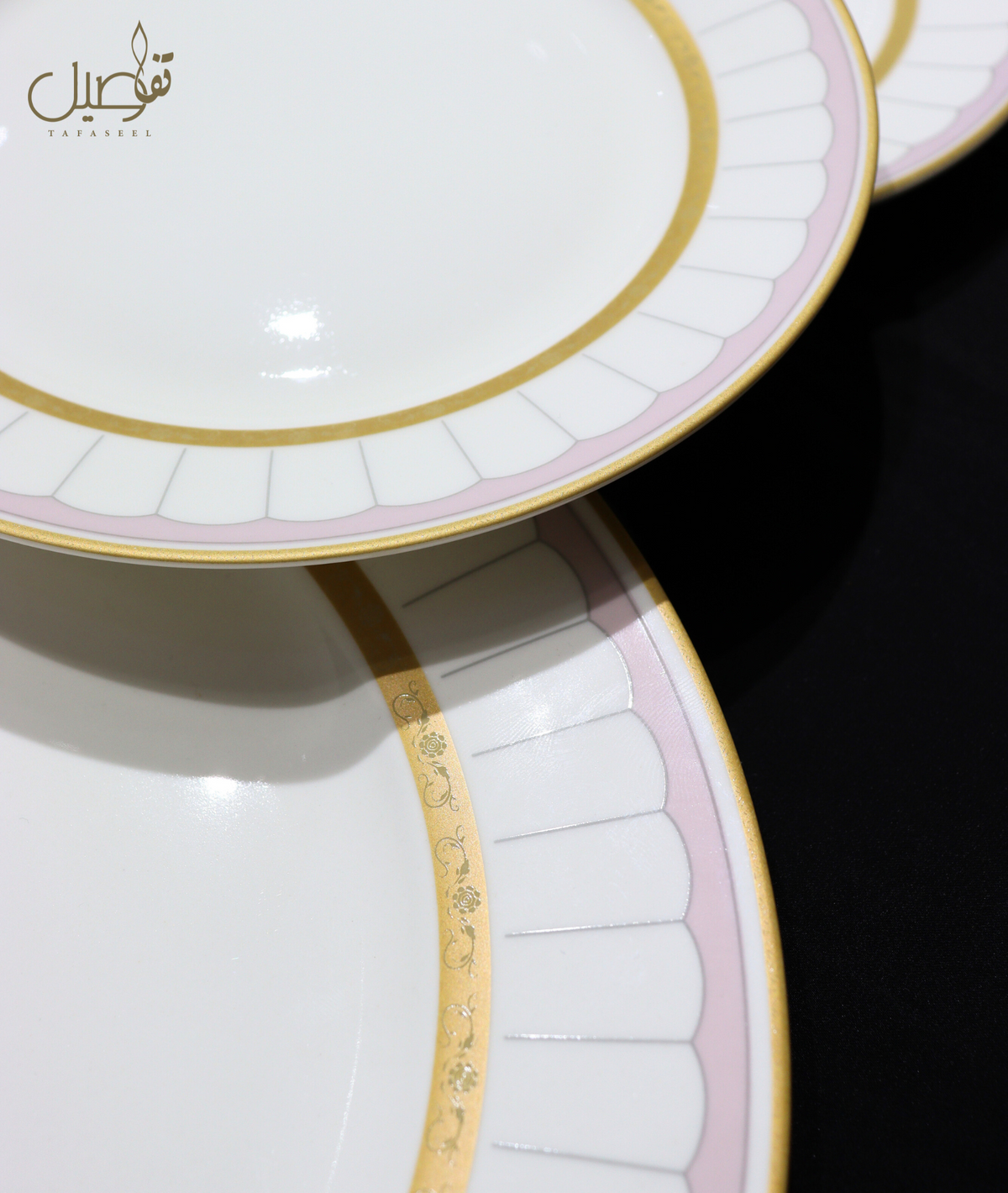 Service d’assiettes 18 pièces rose et blanc – photo 7 | TAFASSEL