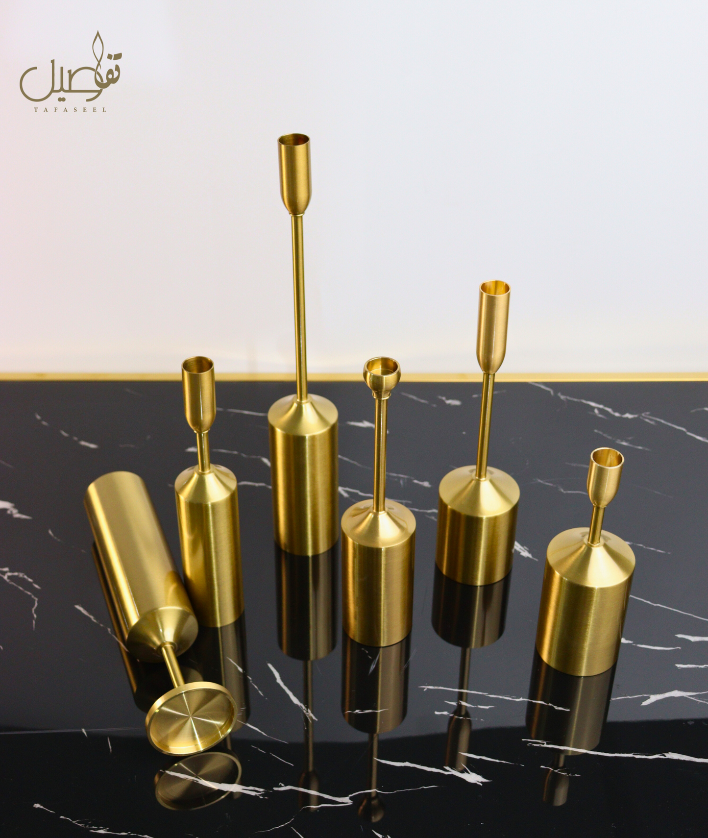 Ensemble de 6 chandeliers dorés décoratifs – photo 2 | TAFASSEL