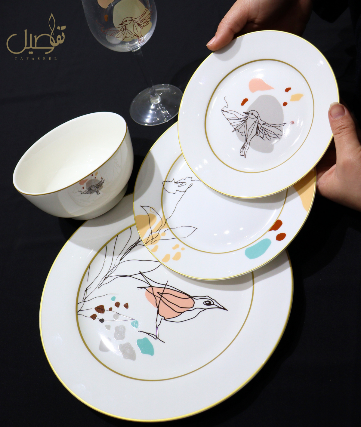 Service de table 24 pièces L’Oiseau – photo 4 | TAFASSEL