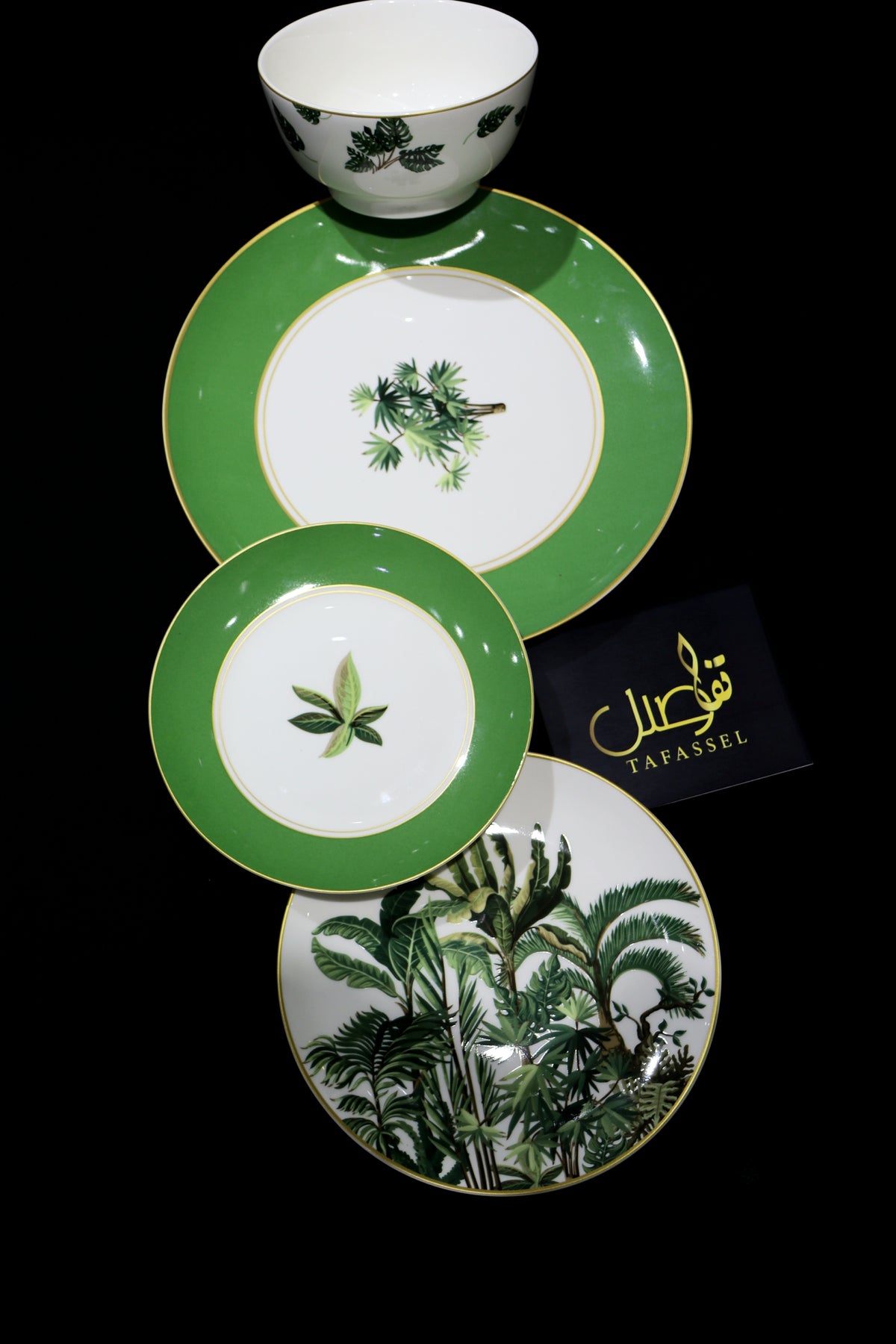 Service de table 24 pièces vert botanique – photo 7 | TAFASSEL