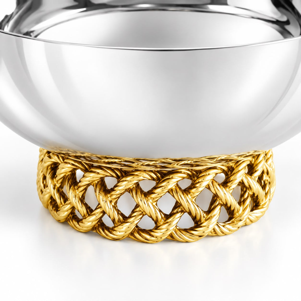 Plateau de service Tressage Royal inox – photo 7 | TAFASSEL