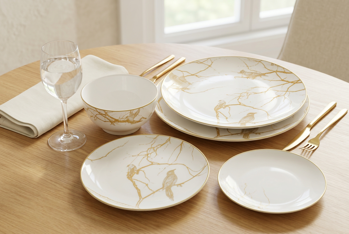 Service de table 24 pièces oiseau doré – TAFASSEL