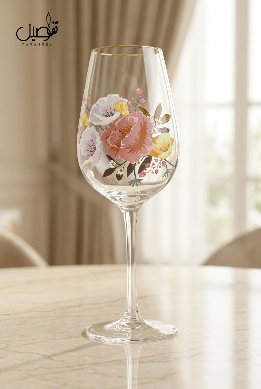 Coffret de 12 verres motif fleur – photo 4 | TAFASSEL