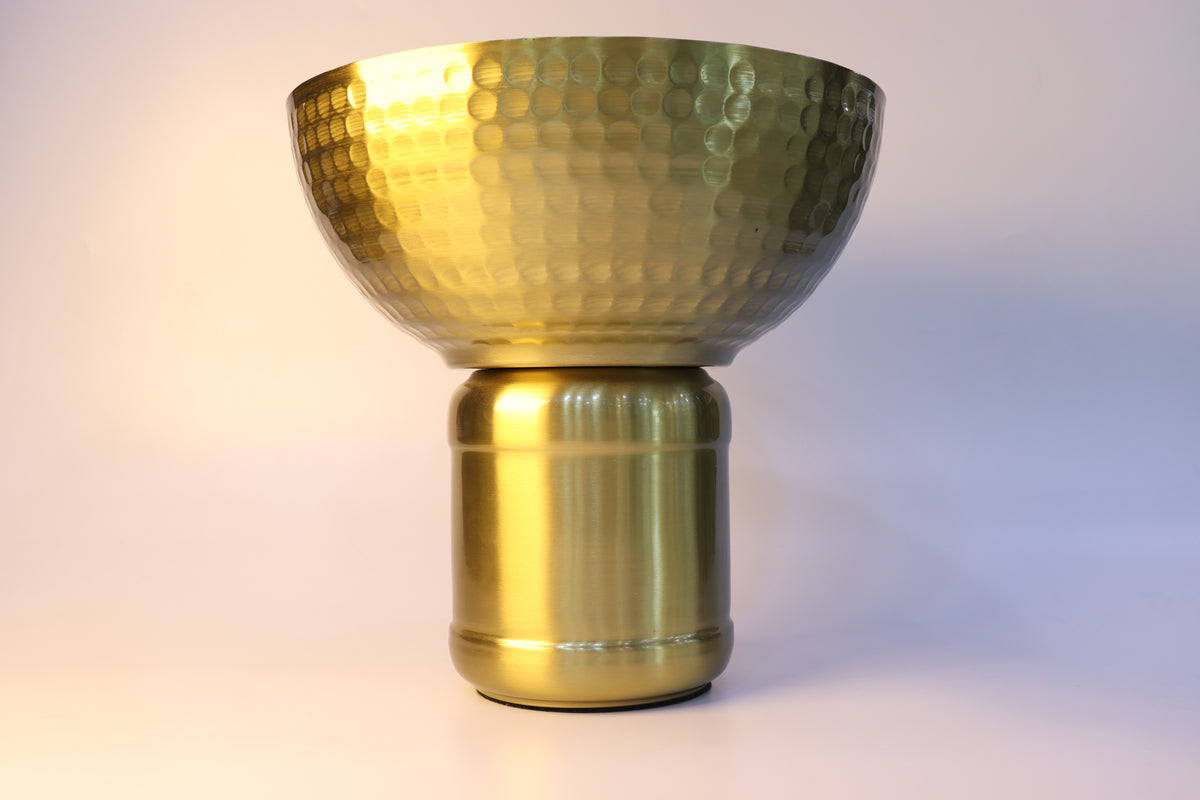 Duo de Présentoirs Dorés Élégance – Finition Martelée
