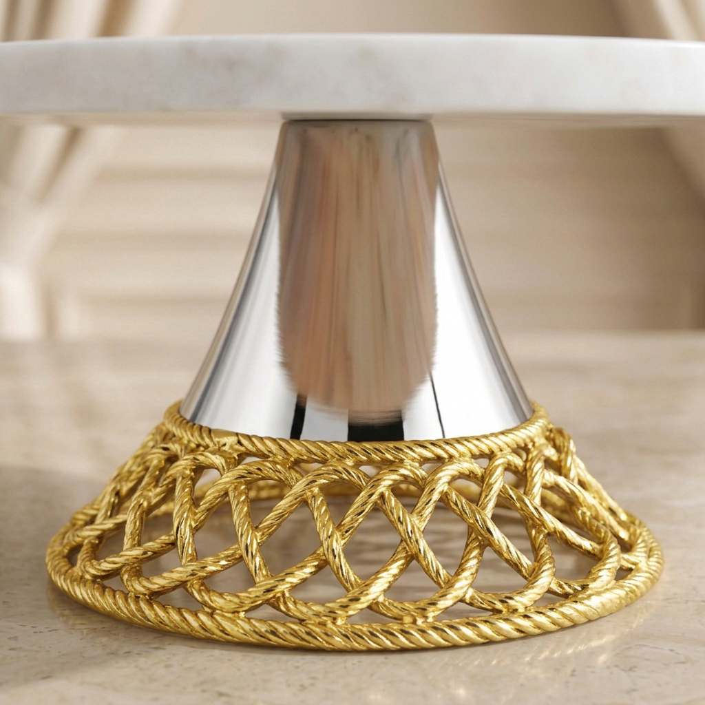 Présentoir à gâteau Royal effet marbre blanc – photo 2 | TAFASSEL
