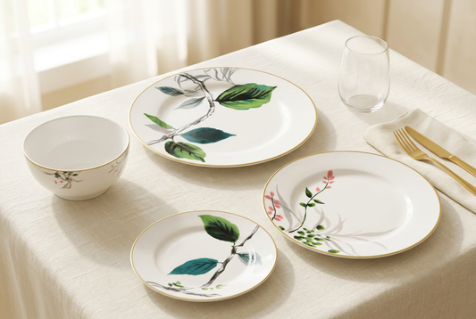 Service de table 24 pièces motif feuillage – TAFASSEL