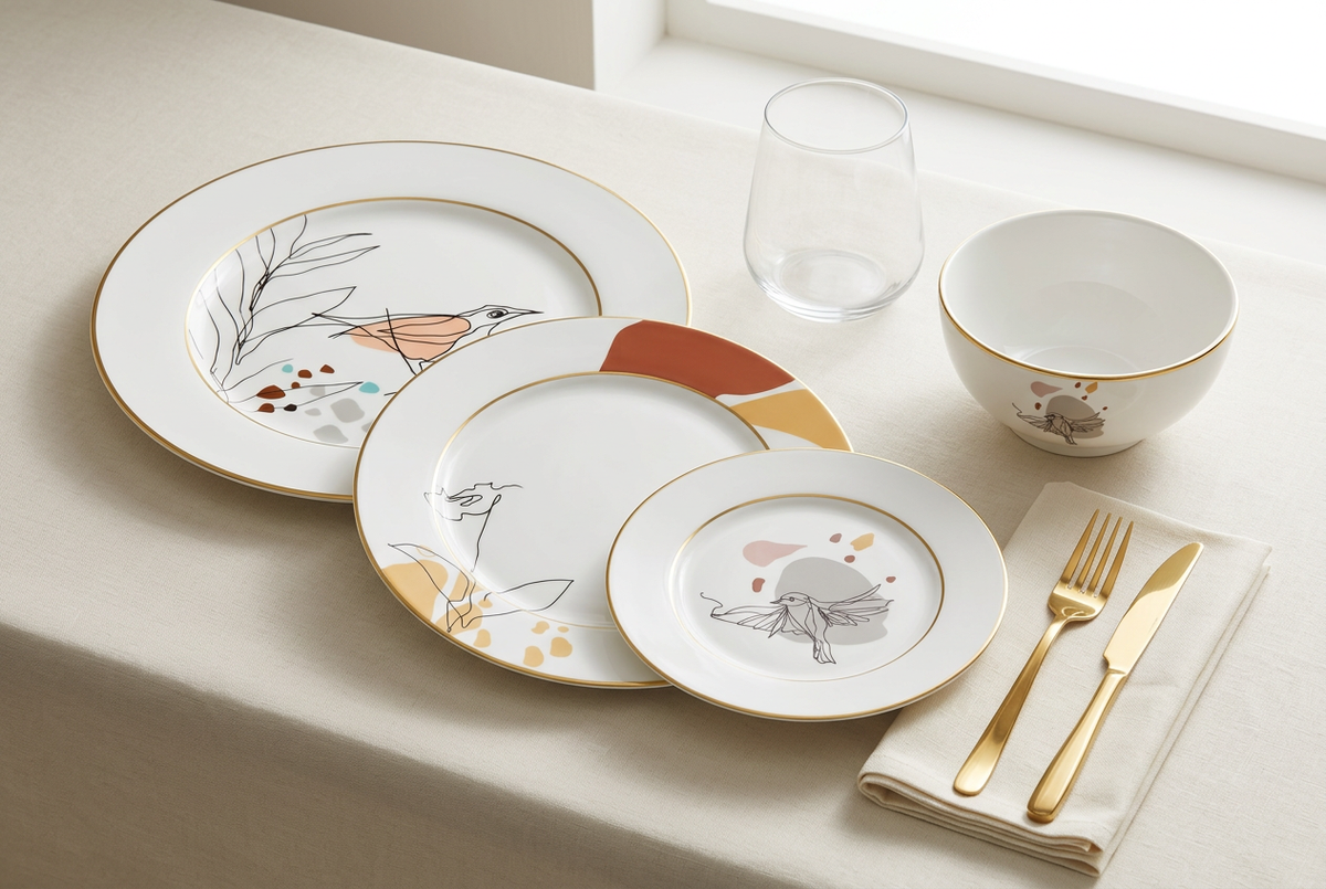 Service de table 24 pièces L’Oiseau – TAFASSEL
