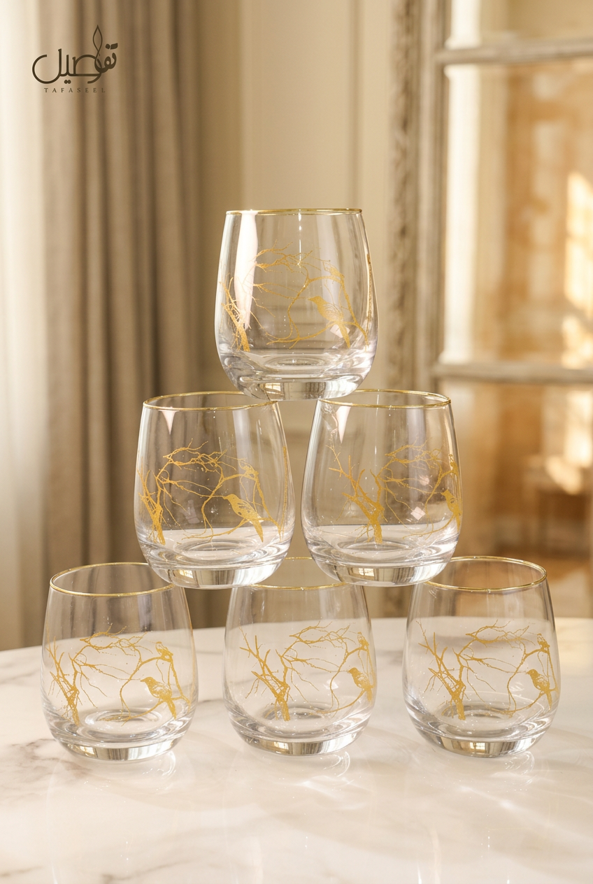 Coffret 12 verres – 6 verres à pied et 6 verres – photo 3 | TAFASSEL