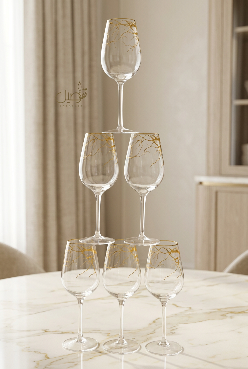 Coffret 12 verres – 6 verres à pied et 6 verres – photo 2 | TAFASSEL