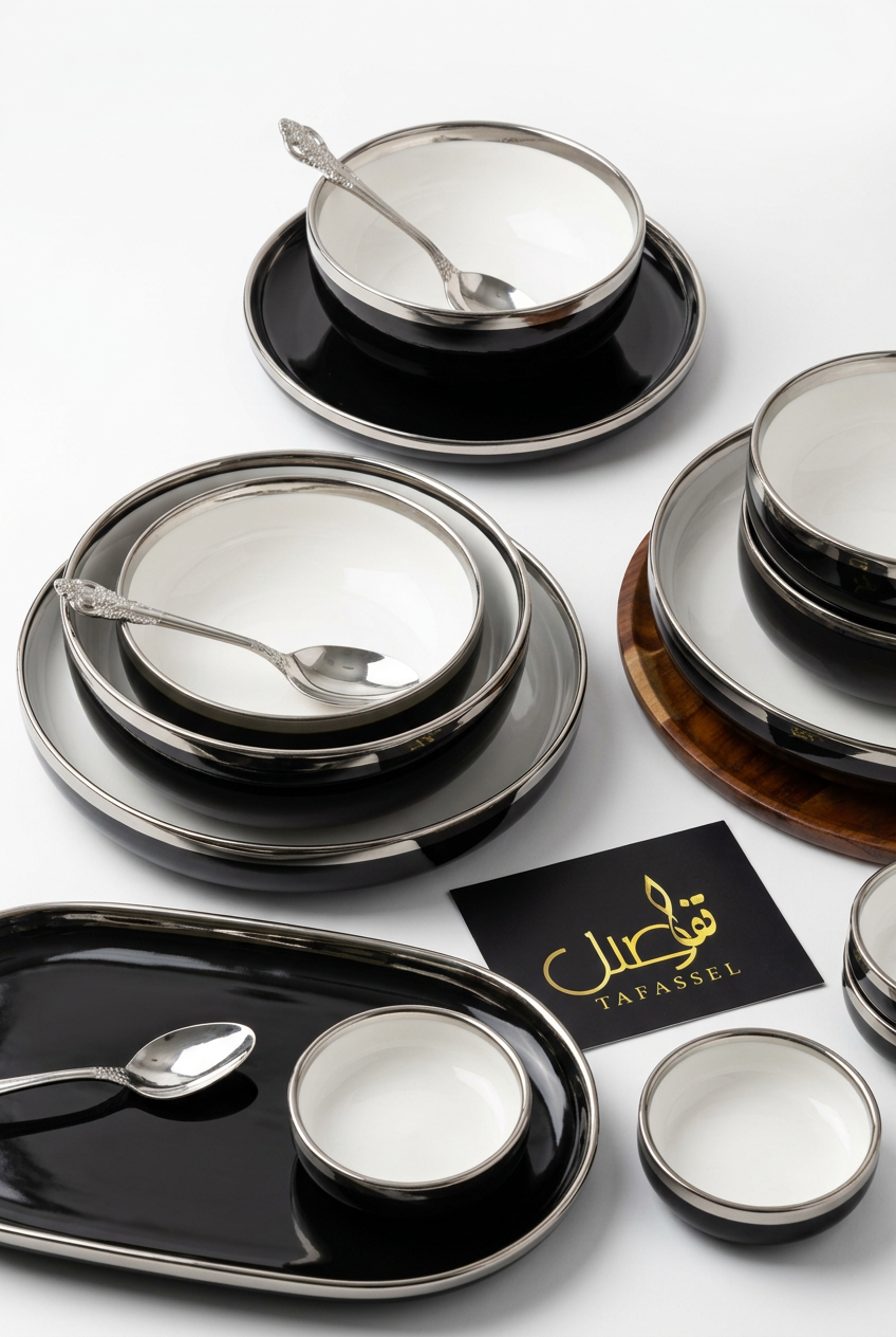 Service de table noir 27 pièces – TAFASSEL