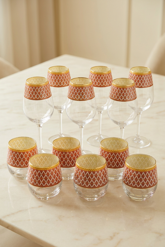 Vue d’ensemble améliorée du pack de 12 verres